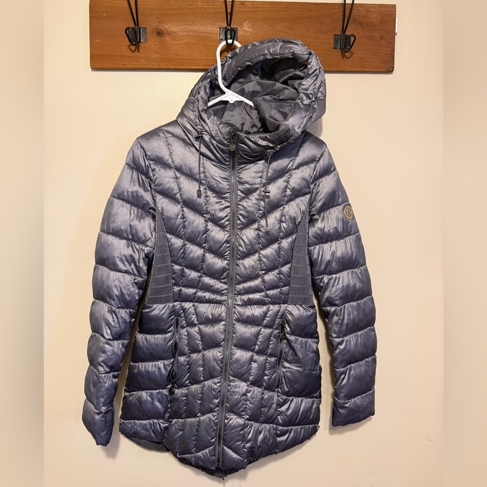 Bernardo Women's EcoPlume Hooded Packable Quilted Jacket Medium